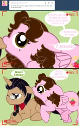 Size: 1236x1962 | Tagged: artist:shinta-girl, ask, comic, derpibooru import, oc, oc:shinta pony, safe, spanish, translated in the description, tumblr, unofficial characters only