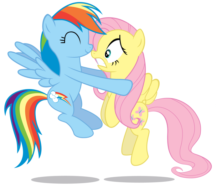 Size: 3600x3132 | Tagged: artist:chubble-munch, derpibooru import, fluttershy, rainbow dash, safe, simple background, transparent background, vector