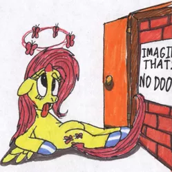 Size: 877x882 | Tagged: artist:colossalstinker, derpibooru import, fluttershy, safe, tex avery