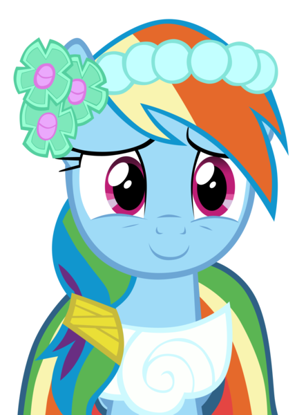 Size: 2543x3447 | Tagged: safe, artist:commypink, derpibooru import, rainbow dash, bridesmaid dress, clothes, cute, dress, flower, pretty, simple background, transparent background, vector