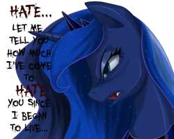 Size: 1280x1024 | Tagged: allied mastercomputer, angry, artist:hnkkorgris, derpibooru import, hate, i have no mouth and i must scream, imminent nightmare moon, implied nightmare moon, princess luna, safe, solo