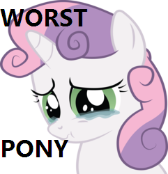 Size: 241x250 | Tagged: crying, obvious troll, sad, safe, sweetie belle, sweetiebuse, trollbait, worst pony