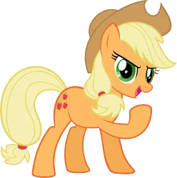 Size: 5961x6017 | Tagged: safe, alternate version, artist:zeegaas, derpibooru import, applejack, earth pony, pony, absurd resolution, confident, hat, simple background, transparent background, vector