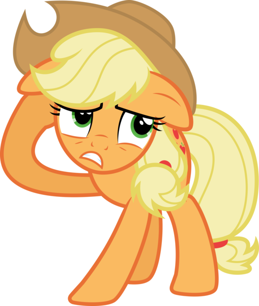 Size: 5091x6000 | Tagged: safe, derpibooru import, applejack, absurd resolution, powerpuncher, simple background, transparent background, vector