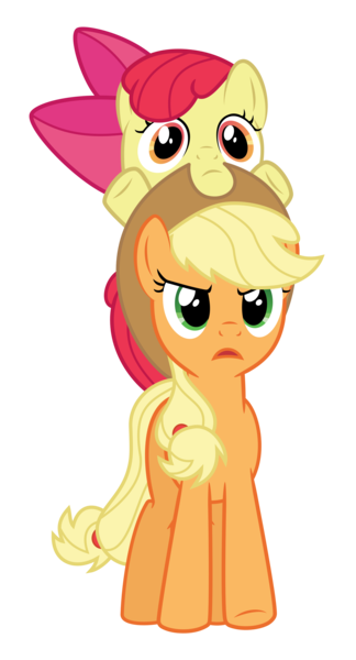 Size: 4043x7488 | Tagged: absurd resolution, apple bloom, applejack, artist:lixr, cute, derpibooru import, safe, simple background, transparent background, vector