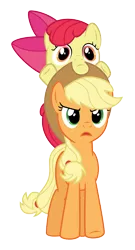 Size: 4043x7488 | Tagged: absurd resolution, apple bloom, applejack, artist:lixr, cute, derpibooru import, safe, simple background, transparent background, vector