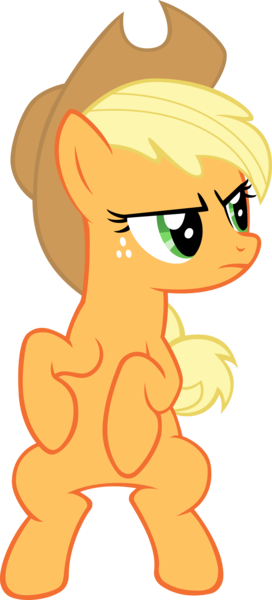 Size: 2000x4408 | Tagged: safe, artist:kopachris, derpibooru import, applejack, earth pony, pony, the last roundup, applejack is not amused, female, frown, mare, simple background, solo, transparent background, unamused, vector