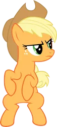 Size: 2000x4408 | Tagged: safe, artist:kopachris, derpibooru import, applejack, earth pony, pony, the last roundup, applejack is not amused, female, frown, mare, simple background, solo, transparent background, unamused, vector