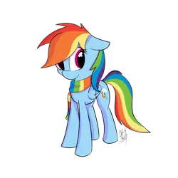 Size: 1000x1000 | Tagged: artist:squiby-327, clothes, derpibooru import, rainbow, rainbow dash, safe, scarf, solo