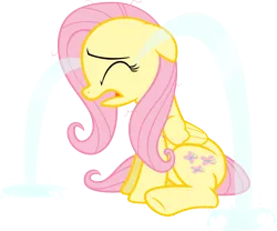 Size: 4000x3327 | Tagged: artist:stardustxiii, crying, derpibooru import, fluttercry, fluttershy, ocular gushers, sad, safe, simple background, sitting, solo, transparent background, vector