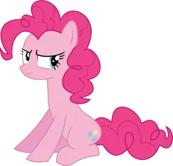 Size: 2011x1931 | Tagged: artist:patec, derpibooru import, frown, pinkie pie, safe, simple background, solo, suspicious, transparent background, vector