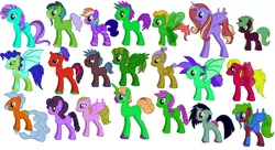 Size: 1024x557 | Tagged: safe, artist:rongothepony, derpibooru import, oc, unofficial characters only, alicorn, earth pony, pegasus, pony, unicorn, pony creator, 9000 hours in pony creator, adoptable, alicorn oc, ponymaker