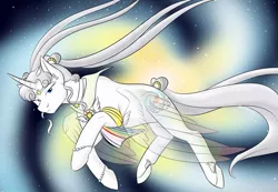 Size: 1280x884 | Tagged: artist:kourabiedes, derpibooru import, moonlight, not sure if usagi tsukino, ponified, safe, sailor cosmos, sailor moon, senshiponies, stars