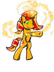 Size: 600x800 | Tagged: artist needed, source needed, useless source url, safe, derpibooru import, sunset shimmer, pony, unicorn, ask, cute, happy, magic, shimmerbetes, smiling, solo, tumblr