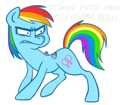 Size: 821x693 | Tagged: amputee, broken wings, female, lesbian, lesbow dash, .mov, rainbow dash, safe, solo, swag.mov
