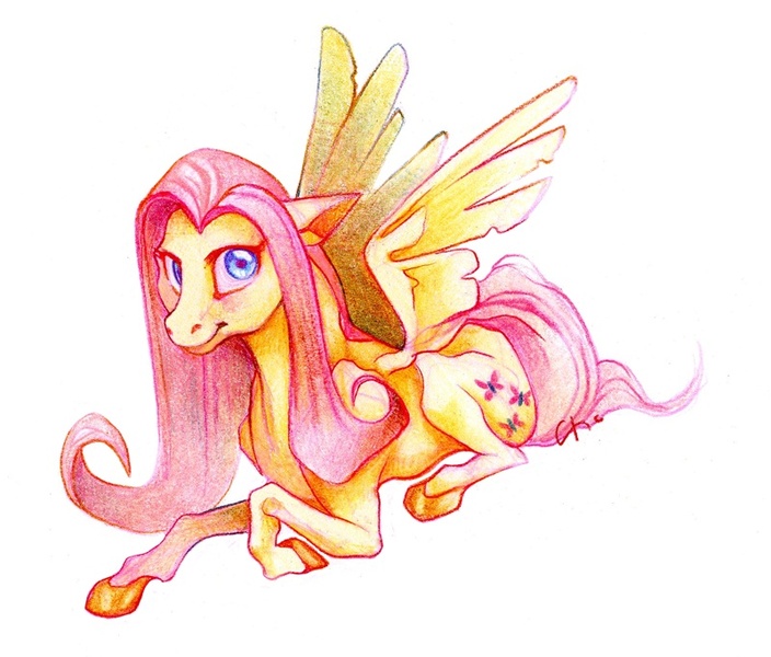 Size: 800x682 | Tagged: artist:kapieren, derpibooru import, fluttershy, horse, safe, solo