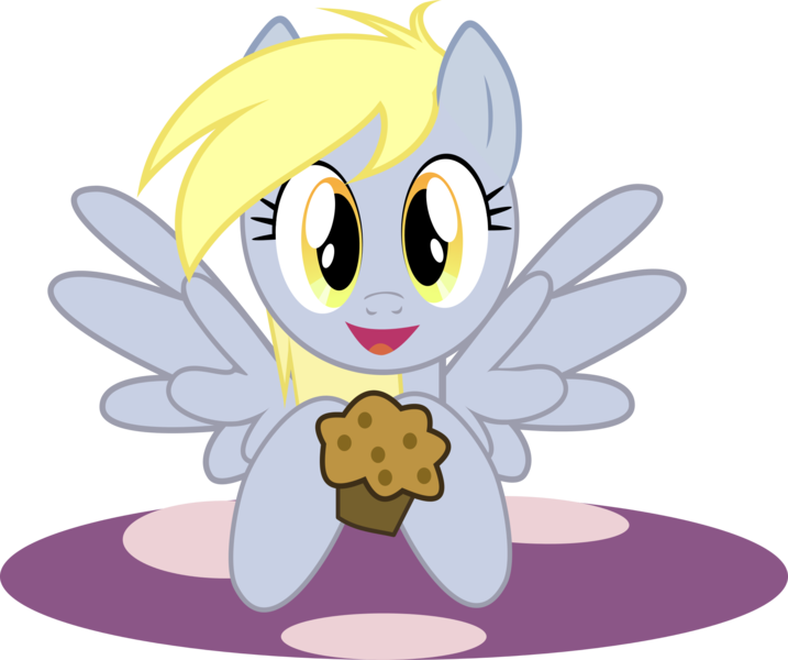 Size: 2001x1675 | Tagged: safe, artist:sourspot, derpibooru import, derpy hooves, pegasus, pony, female, mare, muffin, simple background, solo, transparent background, underp, vector