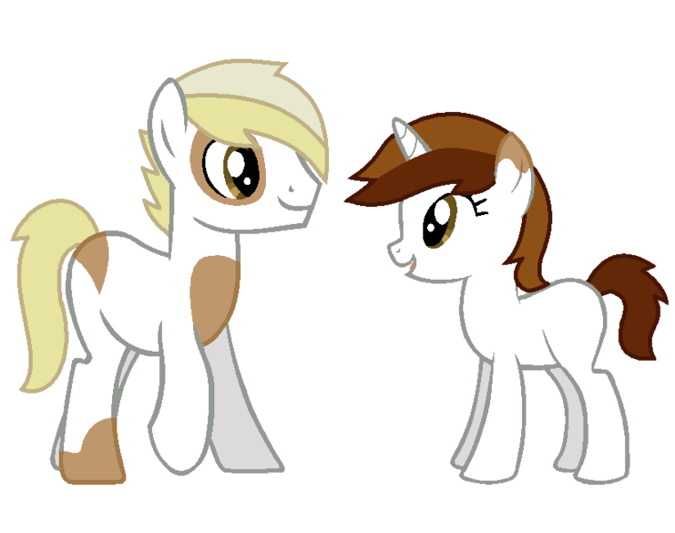 Size: 825x652 | Tagged: dead source, safe, artist:simpleplan4life, derpibooru import, oc, oc:chocolate muffin, oc:pilot, unofficial characters only, earth pony, pony, unicorn, pony creator, disguise, offspring, parent:dinky hooves, parent:pipsqueak, parents:dinkysqueak, simple background, transparent background