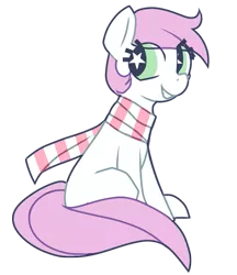 Size: 517x598 | Tagged: safe, artist:mewball, derpibooru import, oc, oc:candy prancer, unofficial characters only, clothes, scarf, wingding eyes