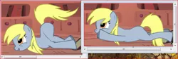 Size: 759x255 | Tagged: safe, artist:broniesalltheway, derpibooru import, derpy hooves, pegasus, pony, pony creator, blank flank, comparison, female, mare, plank, planking, quality, snailing