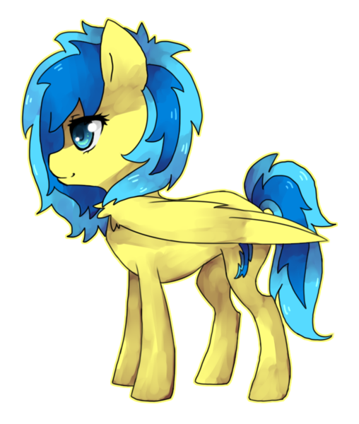 Size: 745x880 | Tagged: safe, artist:rapiditycharge, derpibooru import, oc, oc:blueberry blitz, unofficial characters only, pegasus, pony, solo