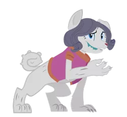 Size: 800x738 | Tagged: artist:dbkit, derpibooru import, diamond dog, diamond dogified, female diamond dog, raridog, rarity, safe, species swap