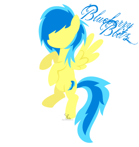 Size: 3249x3436 | Tagged: safe, artist:shani-art, derpibooru import, oc, oc:blueberry blitz, unofficial characters only, pegasus, pony, cutie mark, female, hooves, lineless, mare, minimalist, simple background, solo, spread wings, transparent background, wings