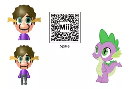 Size: 1073x788 | Tagged: 3ds, barely pony related, derpibooru import, humanized, mii, nintendo, qr code, safe, spike