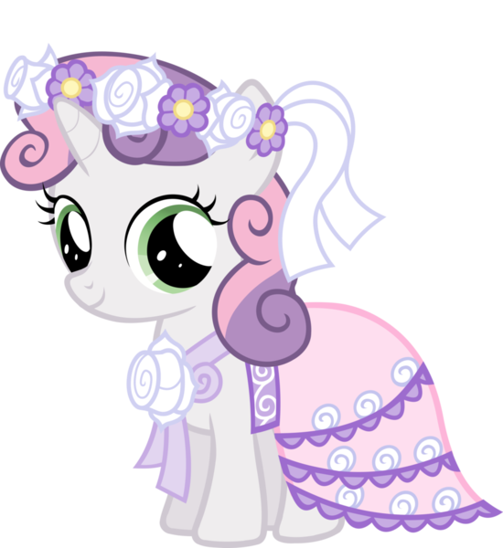 Size: 900x981 | Tagged: a canterlot wedding, artist:saveman71, bridesmaid dress, clothes, dead source, derpibooru import, dress, flower filly, flower girl, flower girl dress, safe, simple background, solo, sweetie belle, transparent background, vector