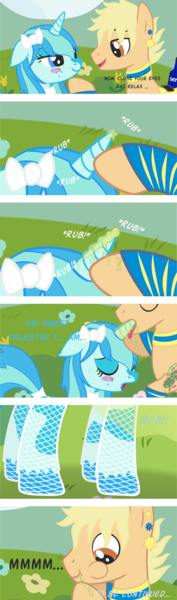 Size: 2777x9410 | Tagged: questionable, artist:leopurofriki, derpibooru import, oc, unofficial characters only, pony, unicorn, absurd resolution, bow, comic, earring, female, horngasm, hornjob, magical unicorn mayonnaise, male, mare, piercing, stallion