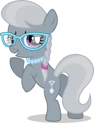 Size: 2000x2600 | Tagged: safe, artist:leopurofriki, derpibooru import, silver spoon, pony, .svg available, female, filly, glasses, simple background, solo, transparent background, vector