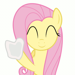 Size: 500x500 | Tagged: animated, artist:toughbluff, derpibooru import, fluttershy, fourth wall, safe, solo