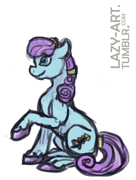 Size: 1137x1500 | Tagged: safe, derpibooru import, sapphire joy, crystal pony, pony, 30 minute art challenge