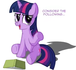 Size: 5326x4854 | Tagged: absurd resolution, artist:austiniousi, bill nye, bill nye the science guy, book, consider the following, derpibooru import, safe, simple background, solo, transparent background, twilight sparkle