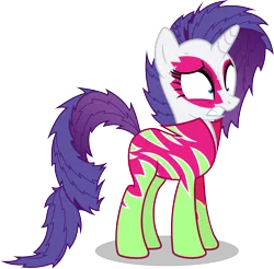 Size: 4470x4396 | Tagged: safe, artist:drewdini, derpibooru import, rarity, pony, unicorn, absurd resolution, clothes, costume, show stopper outfits, simple background, solo, sweat, transparent background, vector, wide eyes