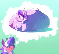 Size: 1280x1190 | Tagged: artist:secretgoombaman12345, ask chubby diamond, blushing, chubby diamond, derpibooru import, diamond tiara, fat, imagining, impossibly large butt, morbidly obese, obese, safe, weight gain