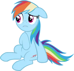 Size: 4000x3852 | Tagged: safe, artist:m99moron, derpibooru import, rainbow dash, pony, the mysterious mare do well, female, mare, simple background, sitting, sitting up, solo, transparent background, vector