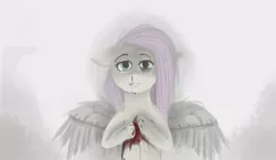 Size: 1000x580 | Tagged: artist:potheadsam, blood, derpibooru import, fluttershy, grimdark, shot