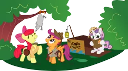 Size: 6856x3848 | Tagged: absurd resolution, apple bloom, artist:masem, cutie mark crusaders, derpibooru import, idw, idw showified, opossum, safe, scootaloo, simple background, sweetie belle, transparent background, vector