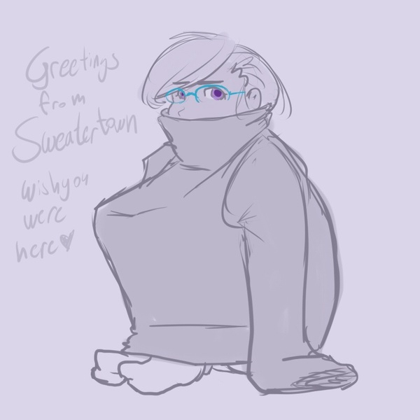 Size: 800x800 | Tagged: artist:moronsonofboron, clothes, derpibooru import, glasses, gravity falls, humanized, older, older silver spoon, safe, silver spoon, sweater, sweater town, the hand that rocks the mabel