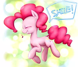 Size: 2100x1800 | Tagged: safe, artist:ifthemainecoon, derpibooru import, pinkie pie, earth pony, pony, cute, dialogue, diapinkes, eyes closed, female, mare, music notes, profile, smiling, solo, speech bubble