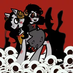 Size: 500x500 | Tagged: 30 minute art challenge, aradia megido, aries, artist needed, blushing, corpse party, dead, derpibooru import, homestuck, ponified, semi-grimdark, skull, troll, zodiac