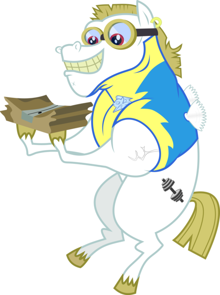 Size: 4489x6000 | Tagged: safe, artist:masem, derpibooru import, bulk biceps, pegasus, pony, wonderbolts academy, absurd resolution, buzzing wings, clothes, ear piercing, earring, goggles, grin, jewelry, male, package, piercing, simple background, smiling, solo, stallion, transparent background, uniform, vector, vein, wonderbolts