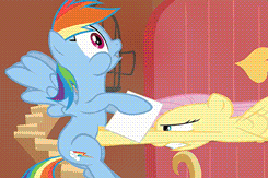 Size: 245x163 | Tagged: abuse, animated, artist:superedit, blood, coughing, dashabuse, derpibooru import, dragon quest, edit, edited screencap, fatality, fluttershy, grimdark, rainbow dash, screencap, the great and powerful superedit, we are going to hell