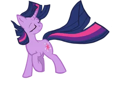 Size: 1067x746 | Tagged: artist:muggyheatwave, derpibooru import, eyes closed, raised hoof, safe, simple background, solo, transparent background, twilight sparkle, windswept mane