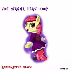 Size: 1000x1000 | Tagged: annie hastur, apple bloom, artist:camaine, derpibooru import, league of legends, safe, solo