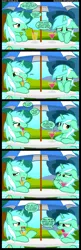 Size: 1153x3559 | Tagged: safe, artist:veggie55, derpibooru import, lyra heartstrings, pony, unicorn, awkward, comic, drink, drinking, drinking straw, duo, female, guyra, implied bon bon, male, mare, r63 paradox, rule 63, slurp, stallion, umbrella