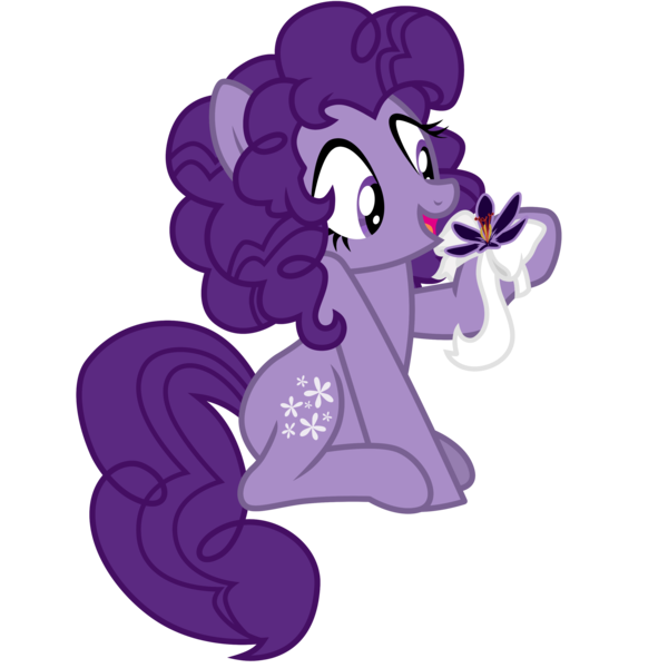 Size: 3000x3000 | Tagged: safe, artist:sunley, derpibooru import, blossom, earth pony, pony, bow, female, flower, g1, g1 to g4, g4, generation leap, mare, simple background, sitting, transparent background