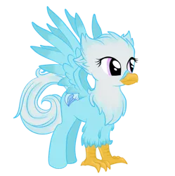 Size: 1001x1004 | Tagged: artist:tomboytechnology, classical hippogriff, derpibooru import, hippogriff, oc, oc:aqua breeze, safe, simple background, smiling, solo, spread wings, transparent background, unofficial characters only, vector