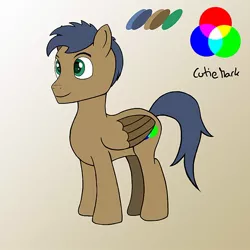 Size: 600x599 | Tagged: safe, artist:bardiel83, derpibooru import, oc, unofficial characters only, pegasus, pony, cutie mark, drawing, male, smiling, solo, stallion